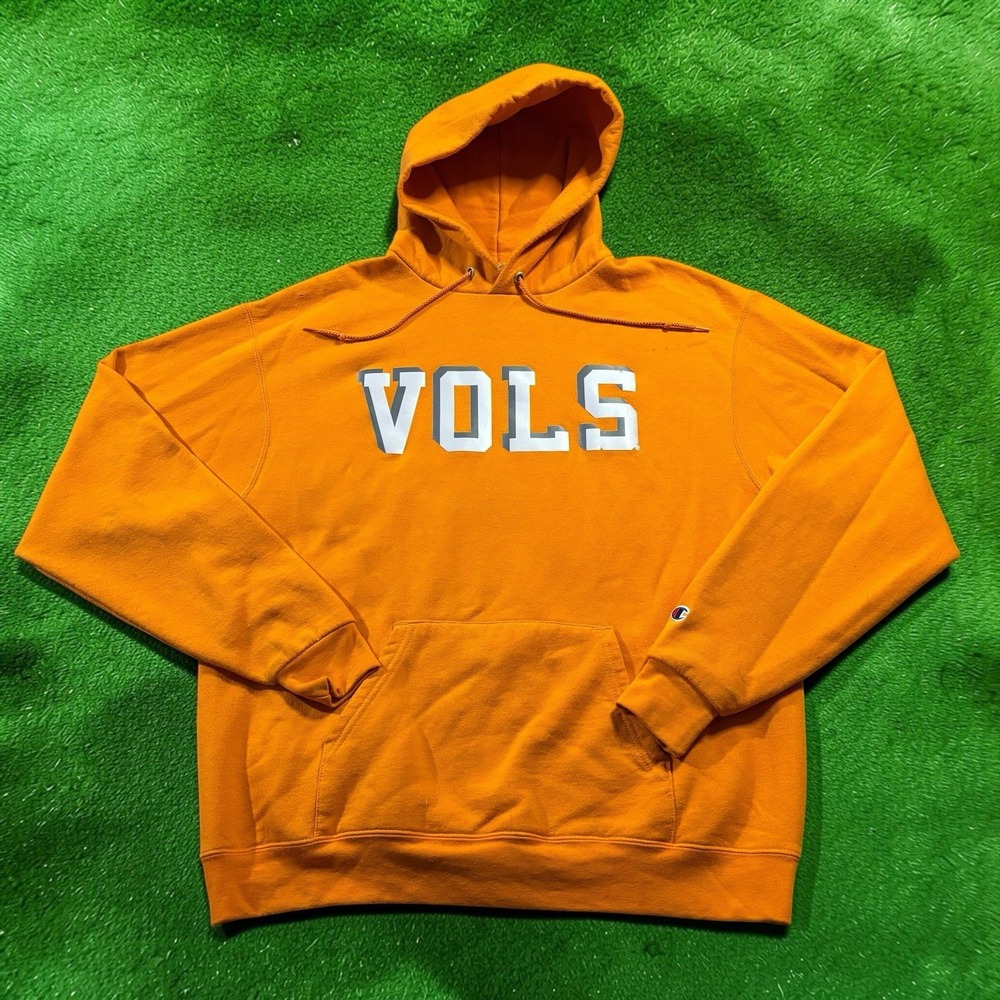Champion Tennessee Vols Hoodie Men's Large Orange Powerblend Pullover Volunteers